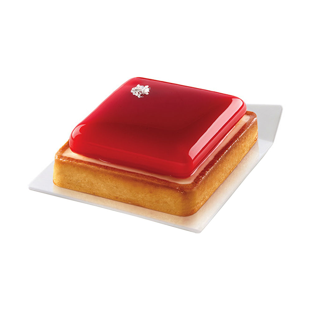 Silikomart White Square Dessert Plate, 3.3" x 3.3" - Pack of 100 image 1