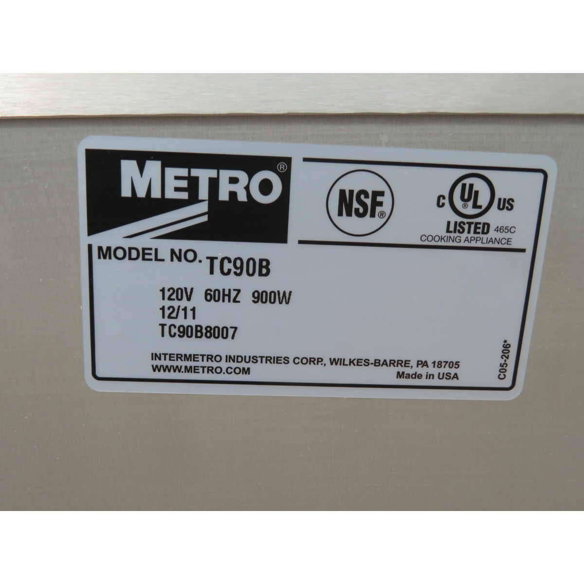 Metro TC90B Warmer, Used Great Condition image 3