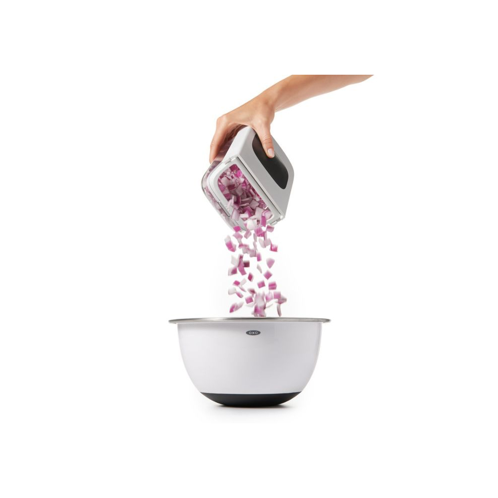 OXO Vegetable Chopper with Easy-Pour Opening image 3