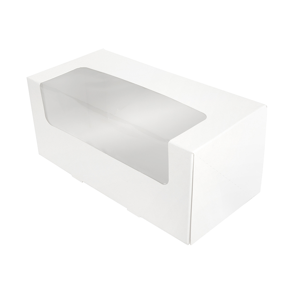 O'Creme White Window Cupcake Box, 8" x 4" x 4" - Pack of 5 image 1