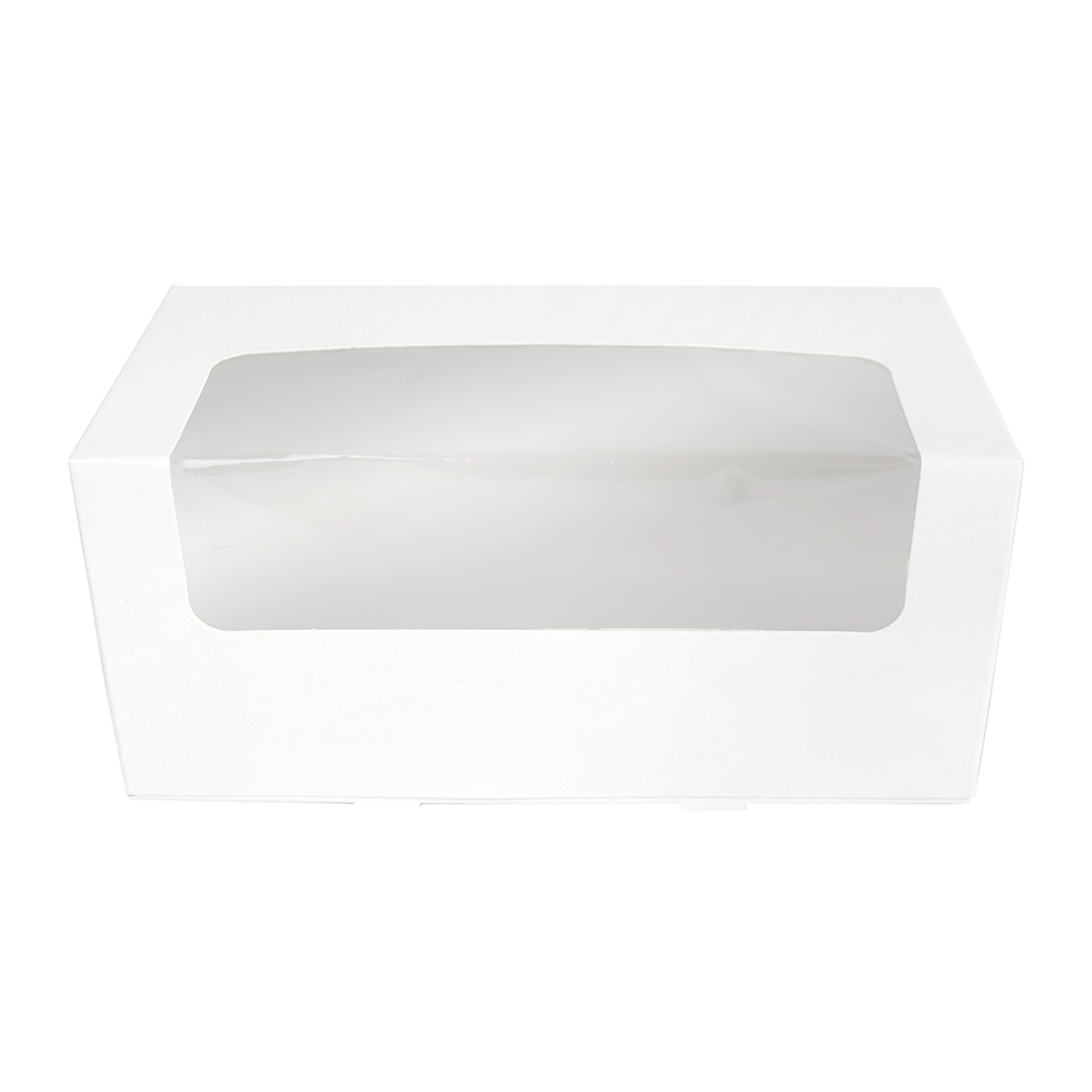 O'Creme White Window Cupcake Box, 8" x 4" x 4" - Case of 200 image 2