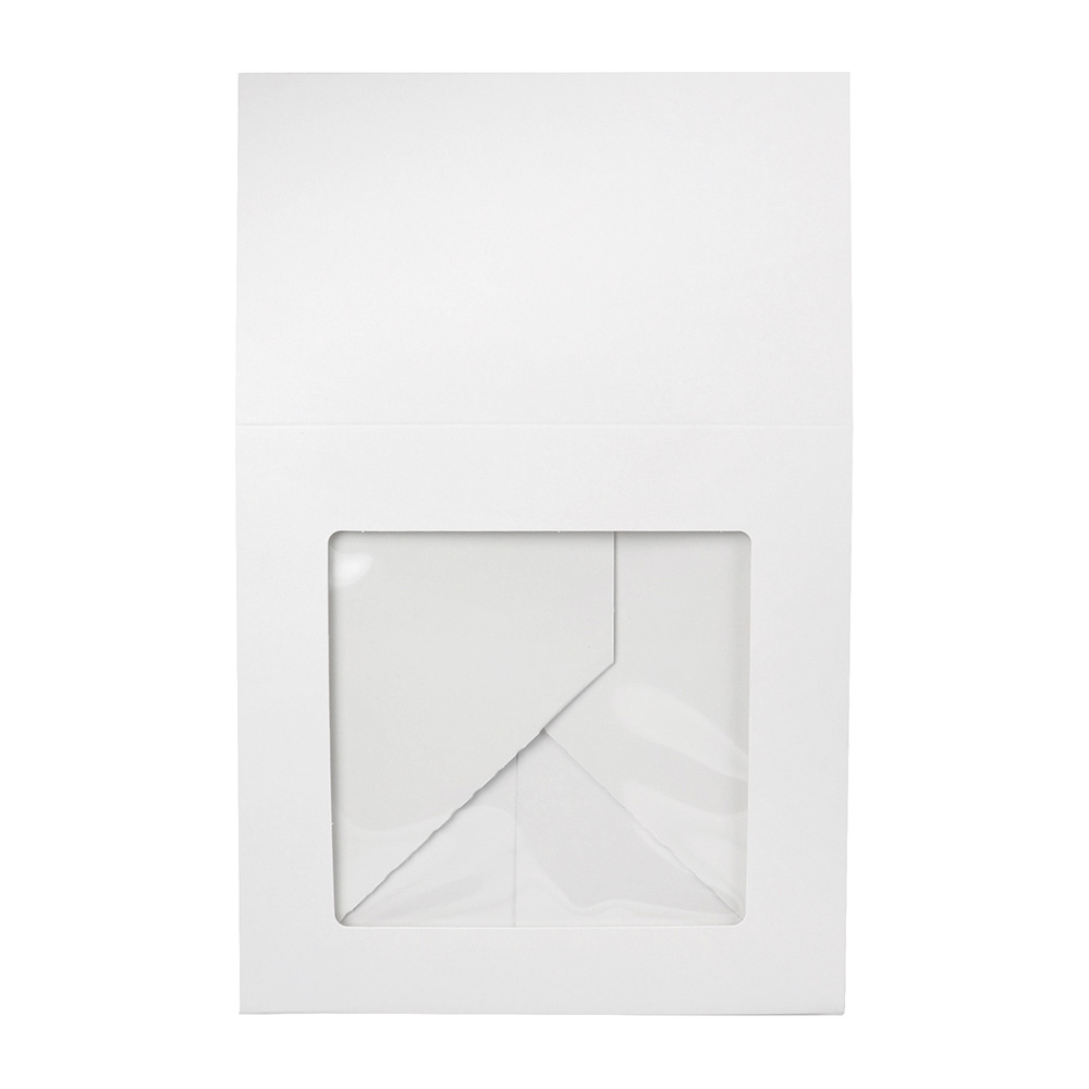 O'Creme White Cake Box with Window, 8" x 8" x 5" - Pack of 5 image 2