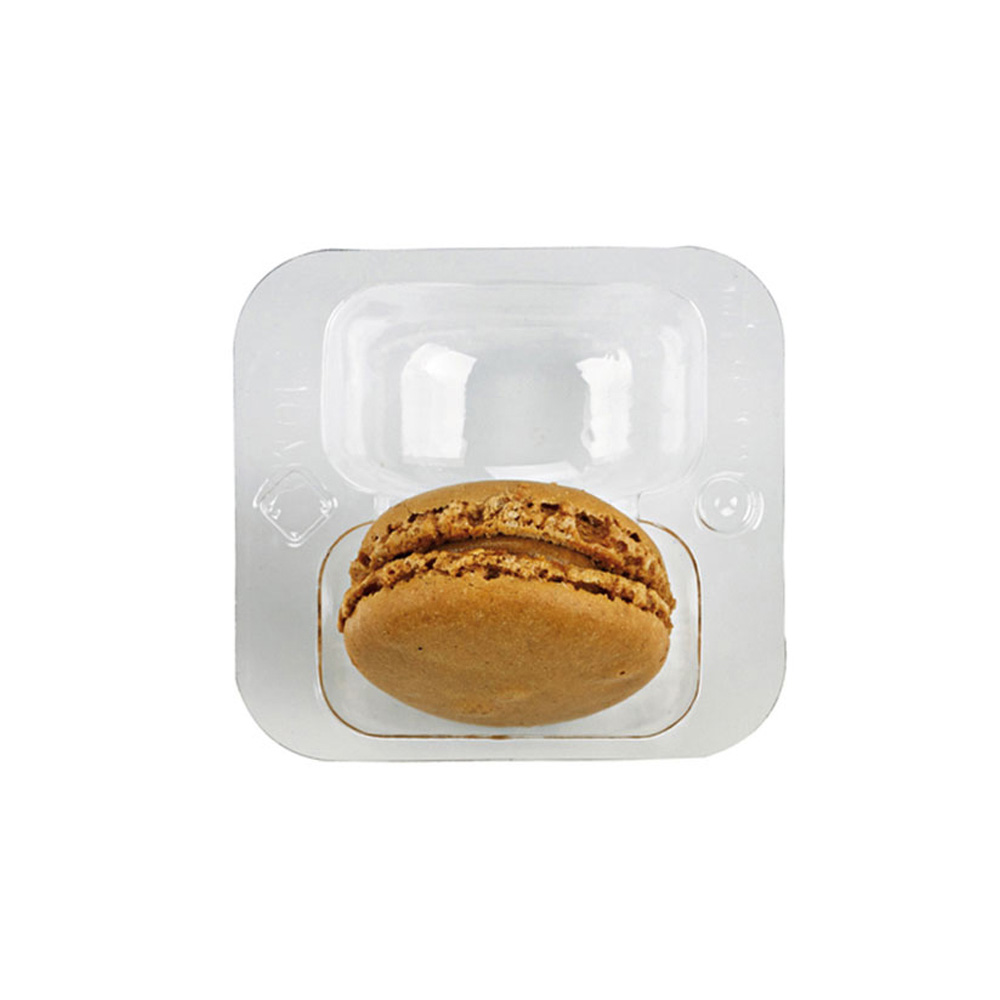 Packnwood Insert for 2 Macarons with Clip Closure, 2.5" x 2.6" x 1" - Case of 250 image 1