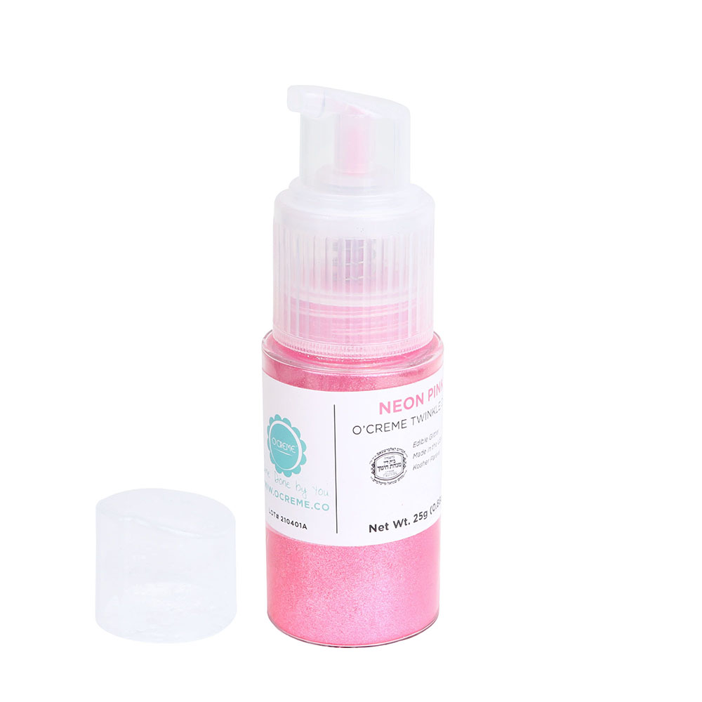 O'Creme Twinkle Dust Pump, 25 gr. - Neon Pink image 1