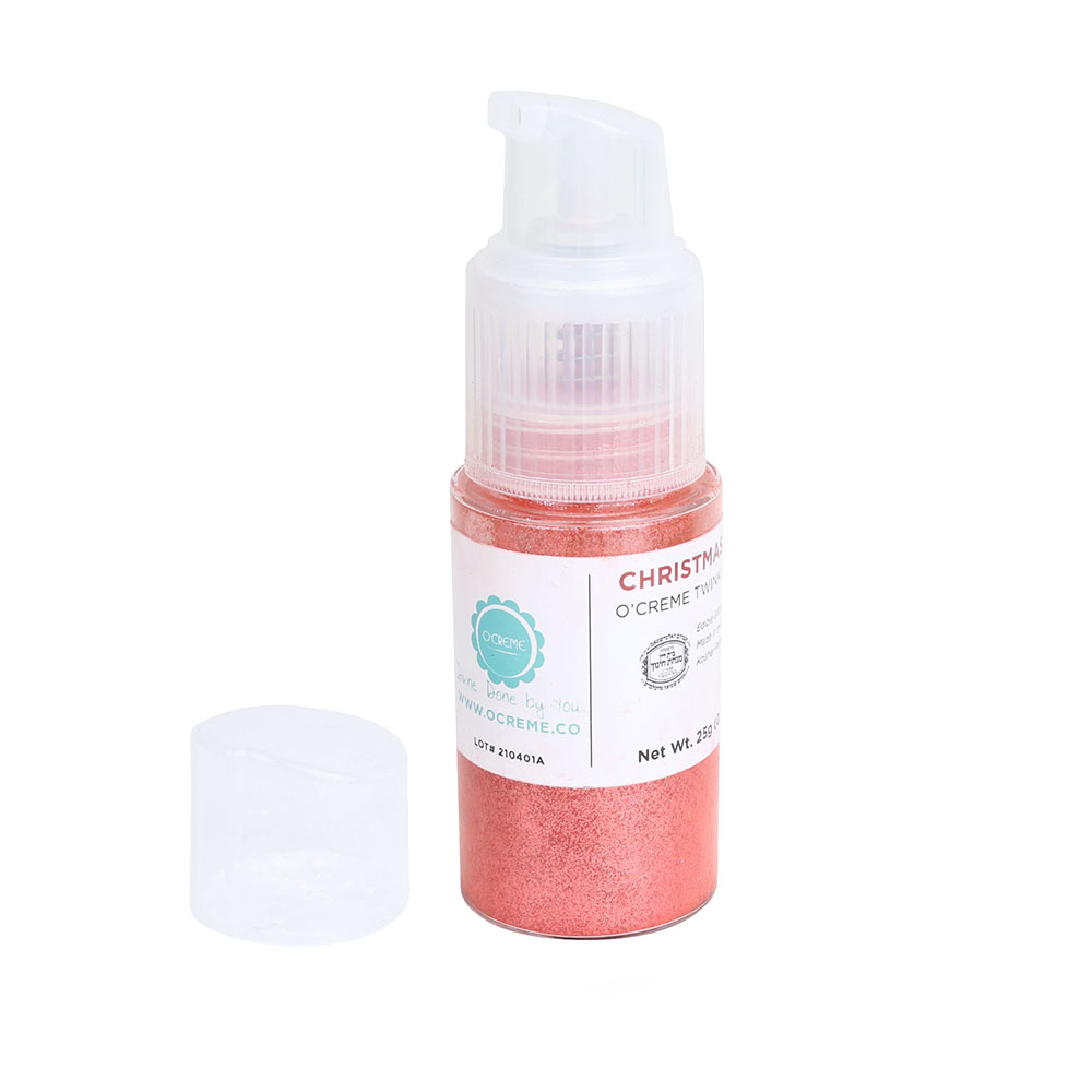 O'Creme Twinkle Dust Pump, 25 gr. - Christmas Red image 1