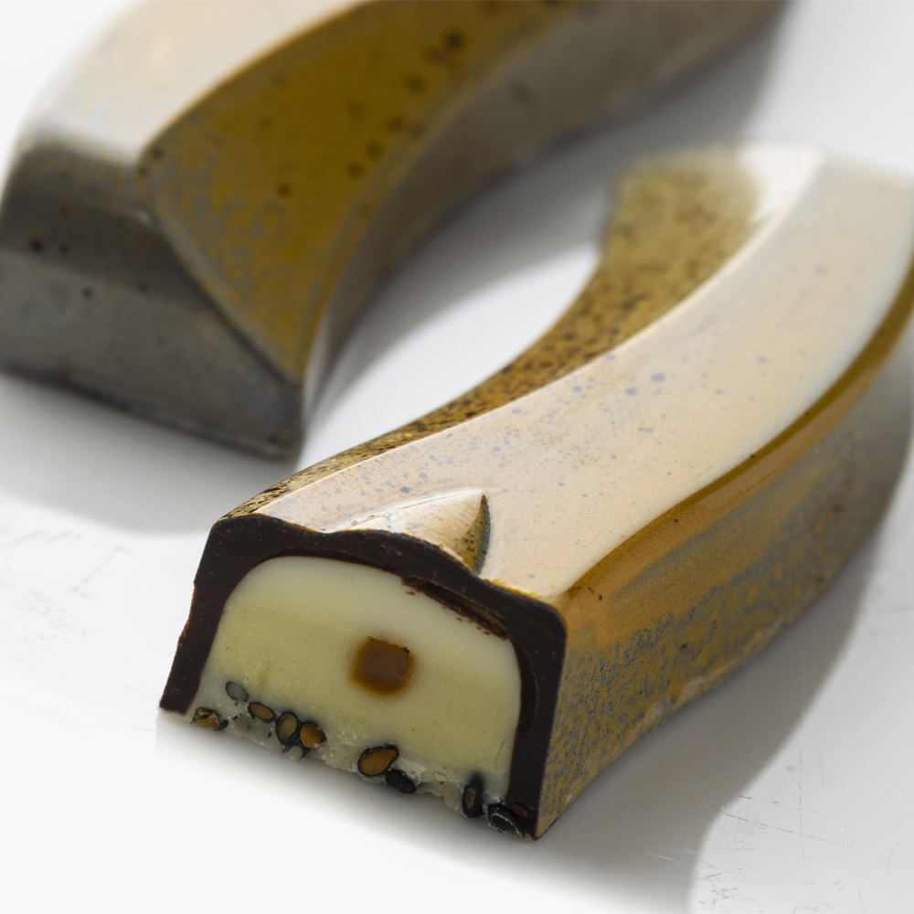 Greyas Polycavbonate Chocolate Mold, Wavy Rectangle by Luis Amado, 6 Cavities image 2