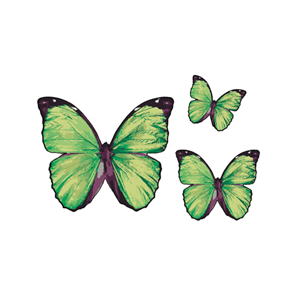 Crystal Candy Vivid Green Edible Butterflies - Pack of 22 image 1