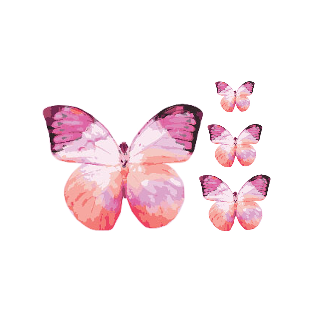 Crystal Candy Fluttery Pink Edible Butterflies - Pack of 22 image 1