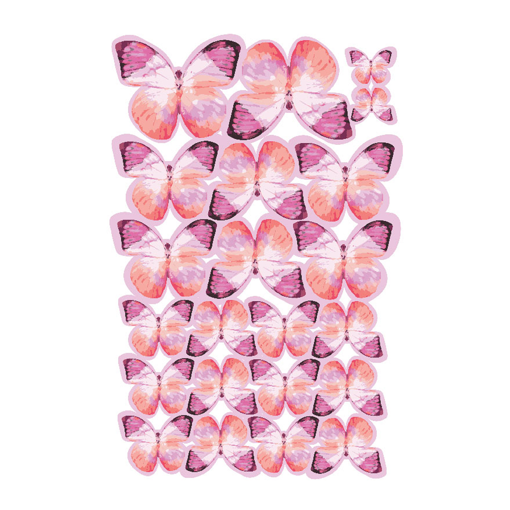 Crystal Candy Fluttery Pink Edible Butterflies - Pack of 22 image 2