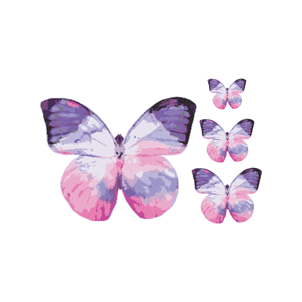 Crystal Candy Fluttery Purple Edible Butterflies - Pack of 22 image 1