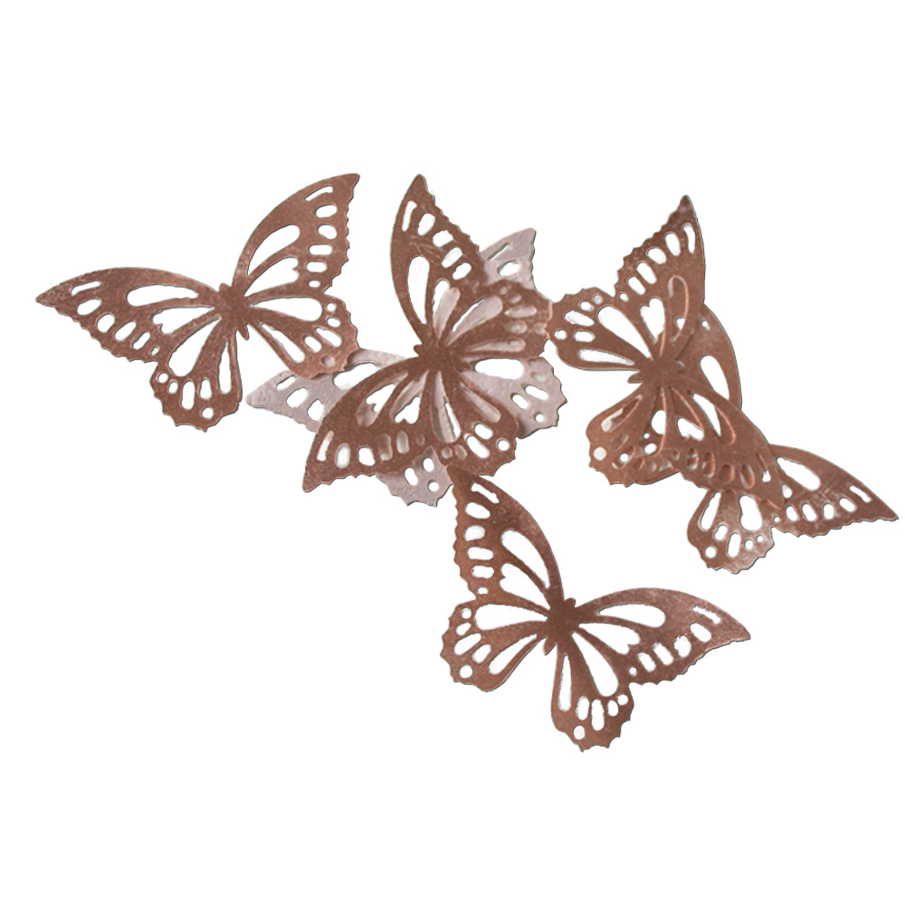 Crystal Candy Rose Gold Metallic Edible Butterflies - Pack of 22 image 1