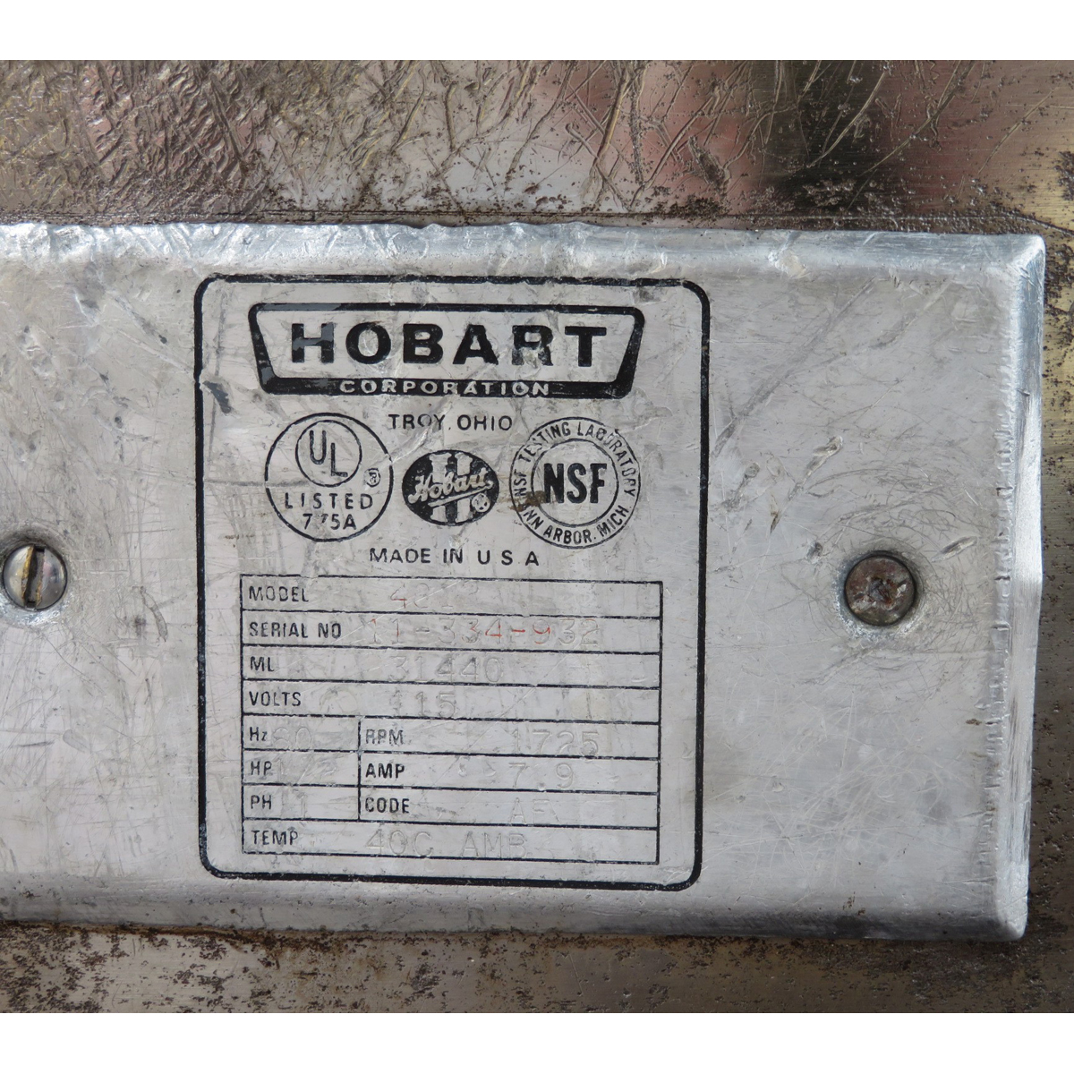 Hobart 4812 Meat Grinder, Used Good Condition image 2