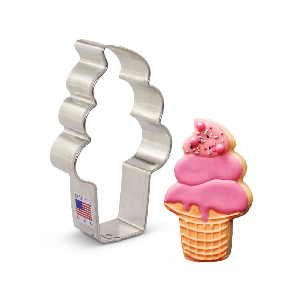 Ann Clark Soft Serve Ice Cream Cookie Cutter, 4" x 2-1/2" image 1