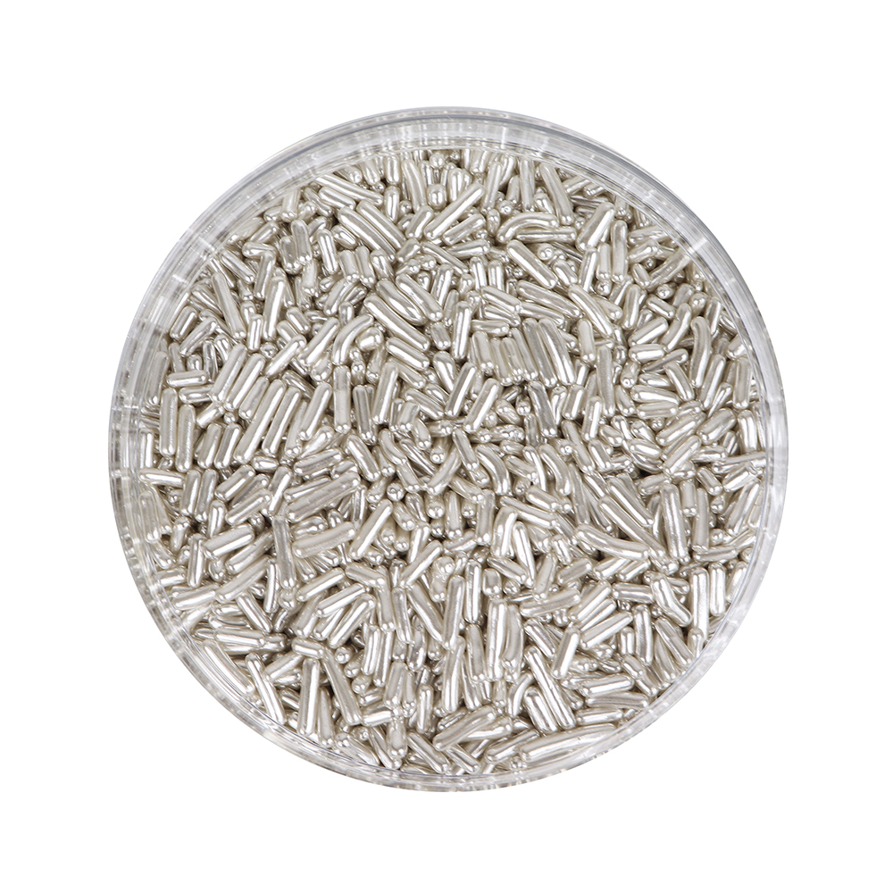 O'Creme Silver Metallic Sugar Rods,  1 lb. image 5