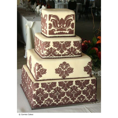 Designer Stencils Damask Cake Tier #5 image 1