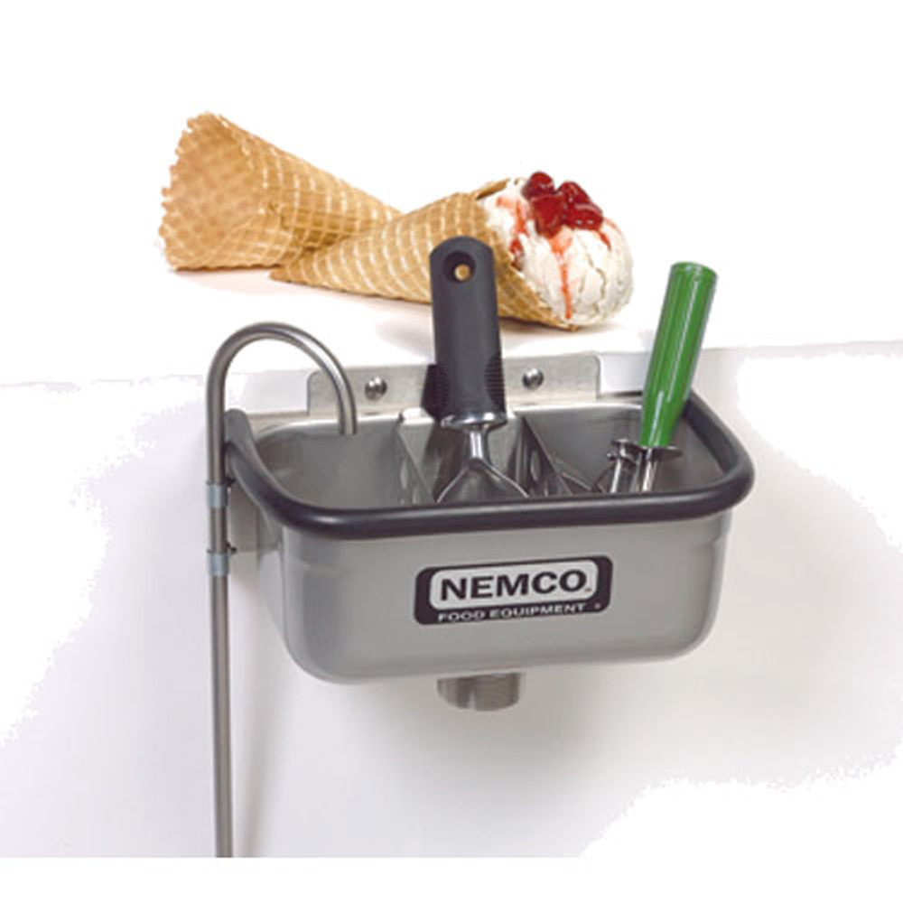 Nemco 77316-10 10 3/8" Ice Cream Dipper Well and Faucet Set image 1