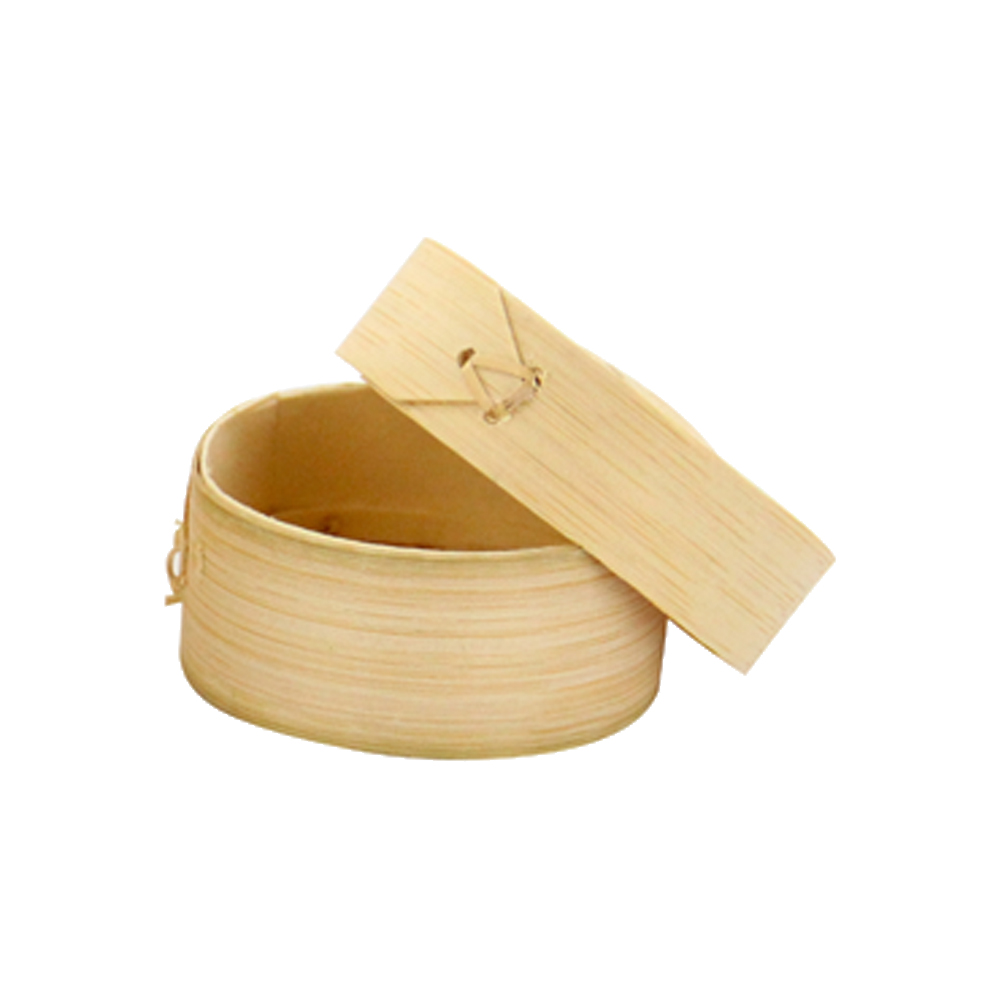 Packnwood Dim Sum Mini Bamboo Steamer, 4" Dia. - Case of 100 image 1