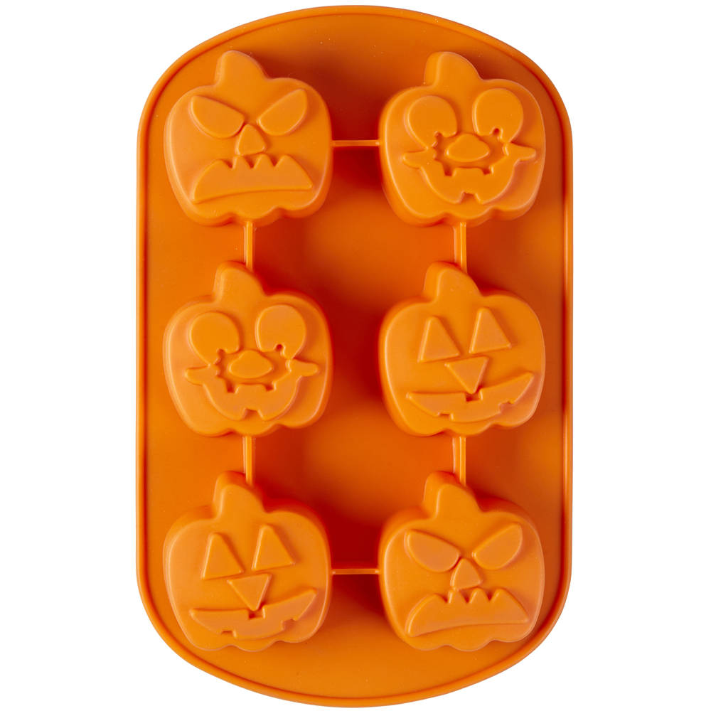 Wilton Jack-O-Lantern Silicone Mold, 6 Cavities image 1