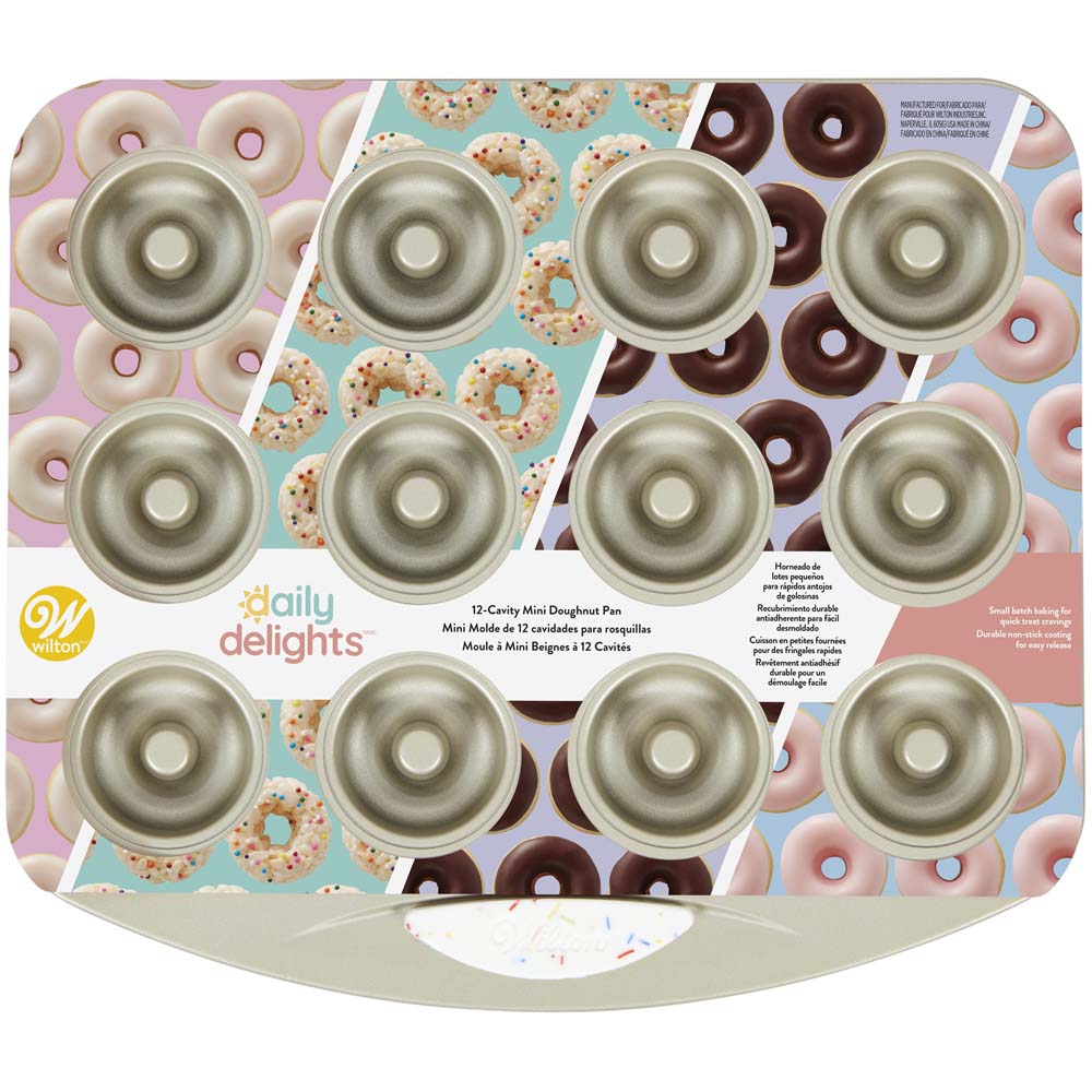 Wilton Daily Delights Non-Stick Mini Donut Pan, 12 Cavities image 2