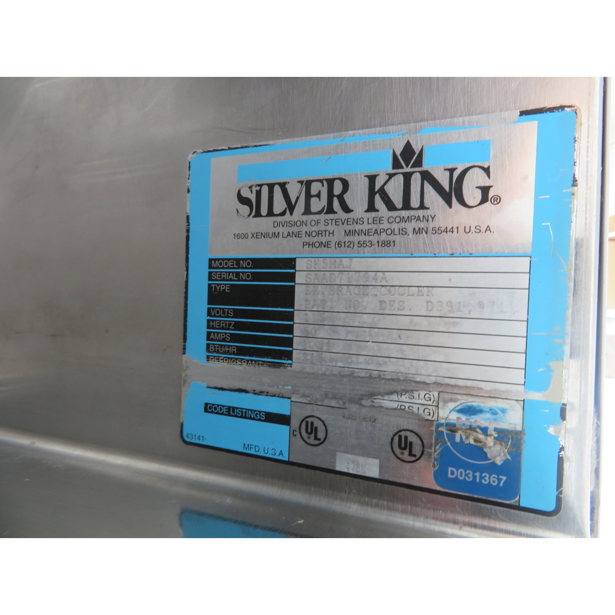 Silver King SK5MAJ Low Profile Majestic Milk Dispenser, Used Very Good Condition image 2