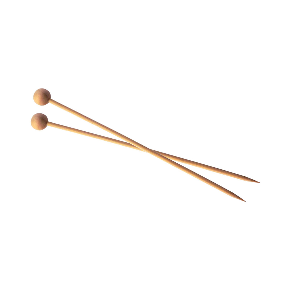 PacknWood Natural Bamboo Ball Skewer - Case of 2000 image 1