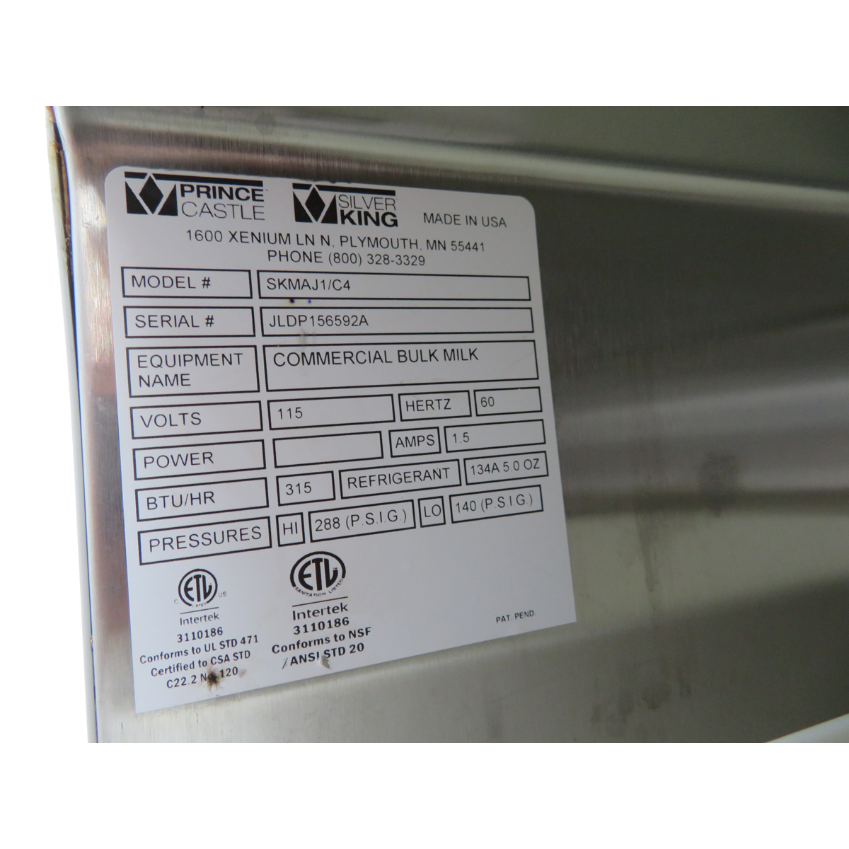 Silver King SKMAJ1-C4 Milk Dispenser, Used Very Good Condition image 3