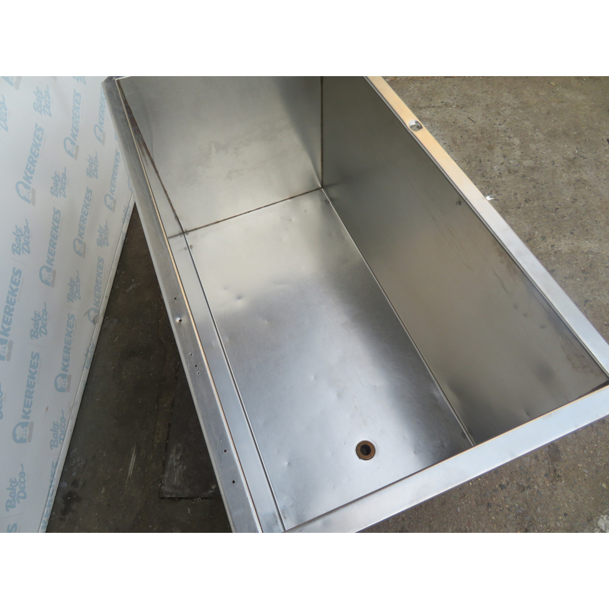 Custom Stainless Steel Tub With Drain, Used Excellent Condition image 2