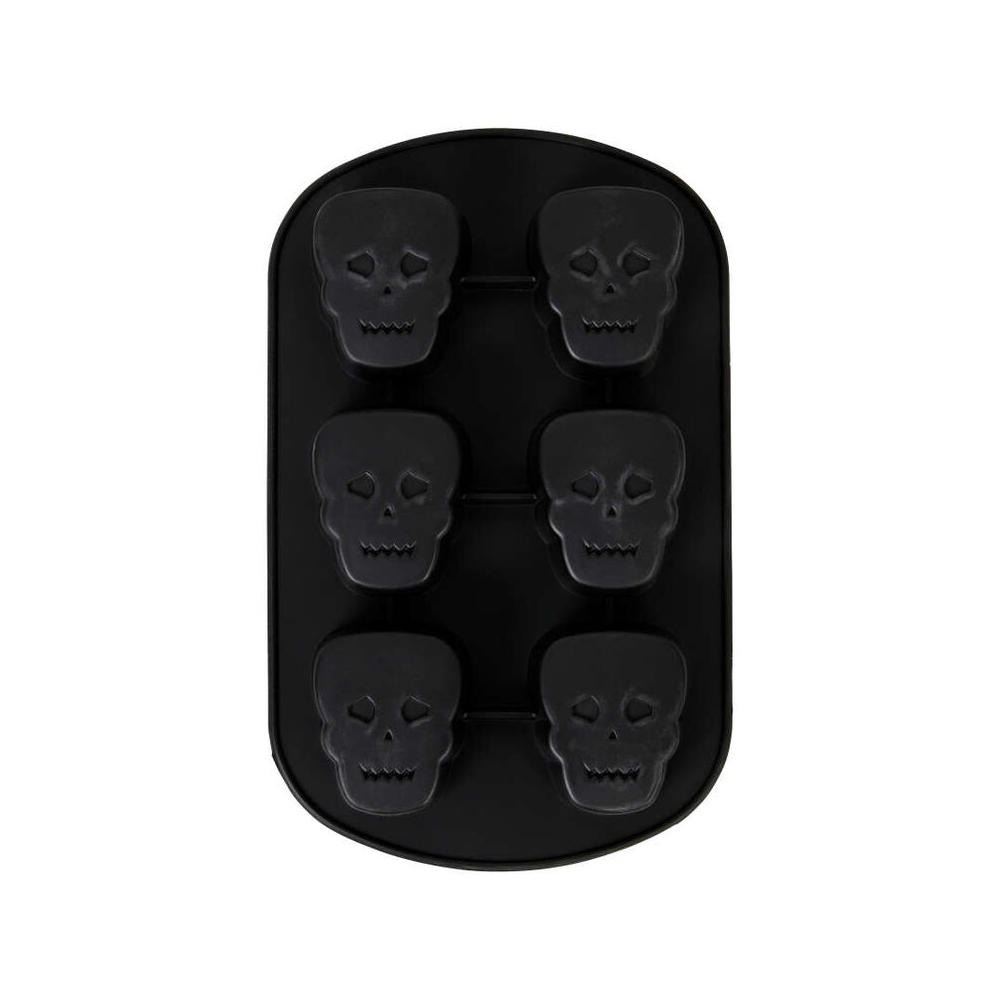 Wilton Skull Silicone Baking Mold, 6 Cavities image 1