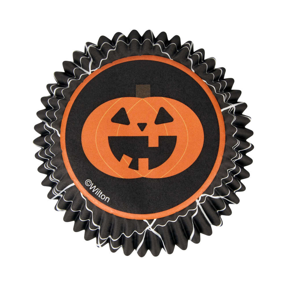 Wilton Jack-O-Lantern Cupcake Liners, Pack of 75 image 1