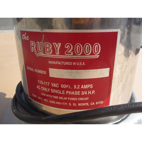 Ruby 2000 Juice Extractor Used Very Good Condition image 6