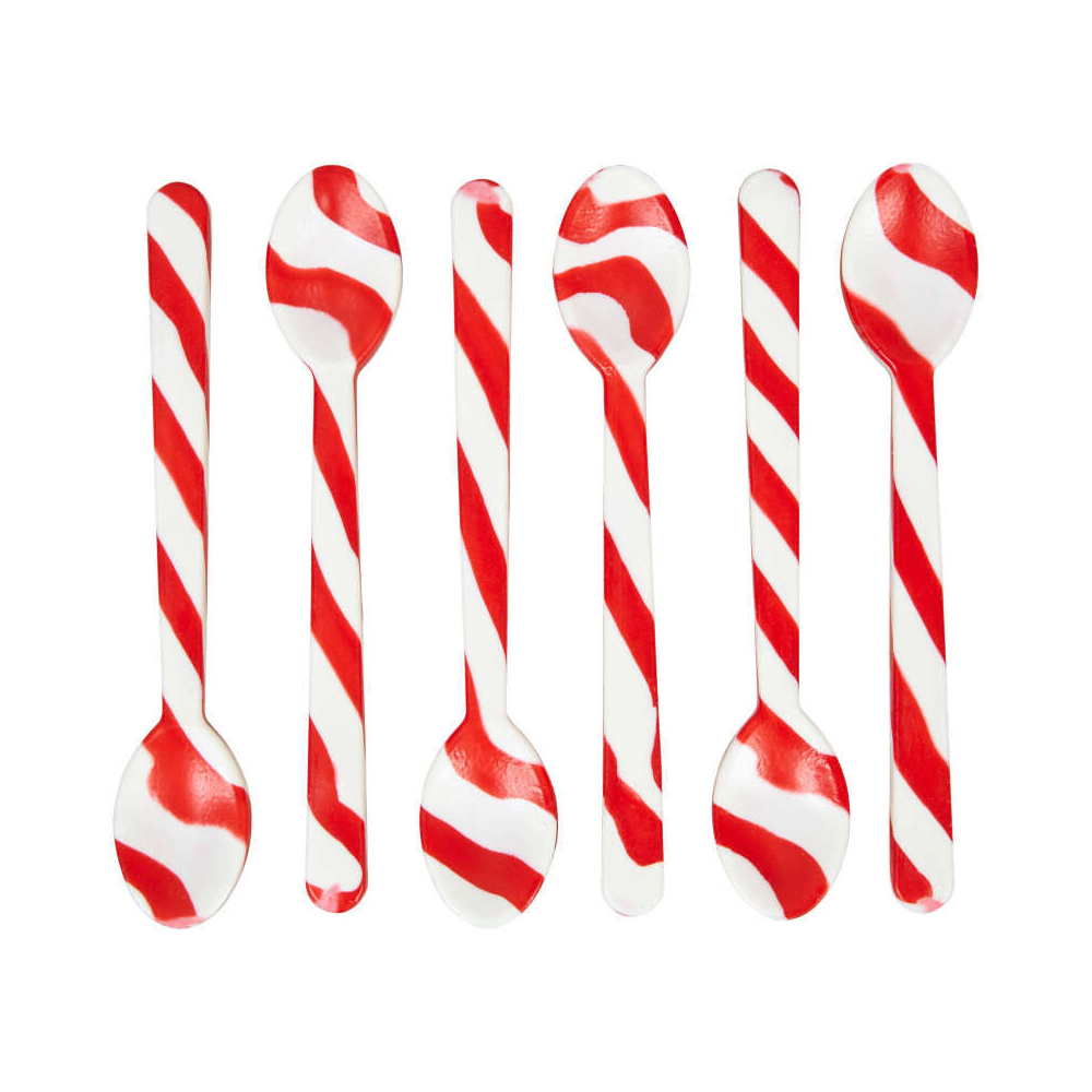Wilton Peppermint Candy Cane Spoon, Pack of 6 image 1