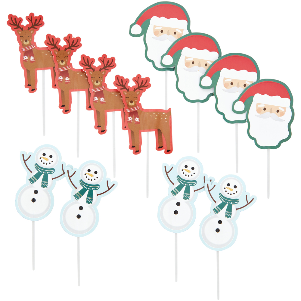 Wilton Christmas Cupcake Toppers - Pack of 12 image 1