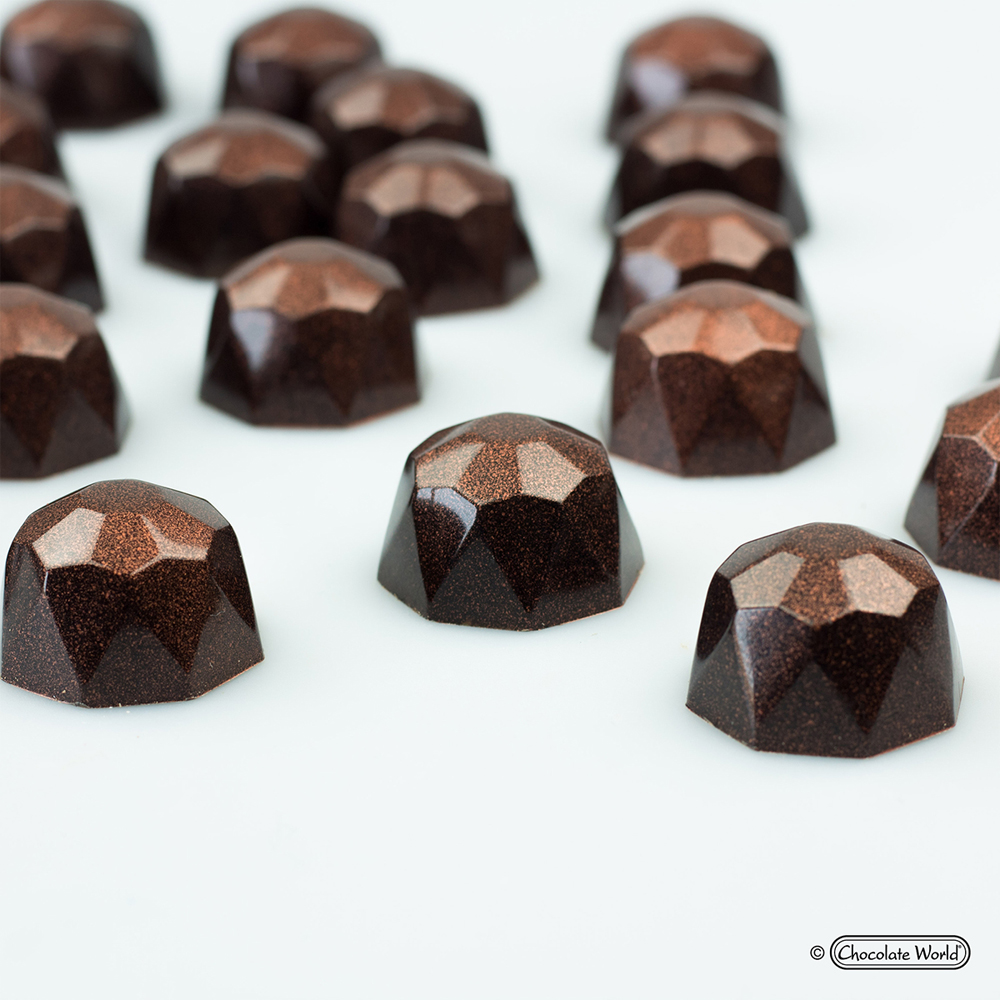 Chocolate World Polycarbonate Chocolate Mold, Diamond Dome, 24 Cavities image 1