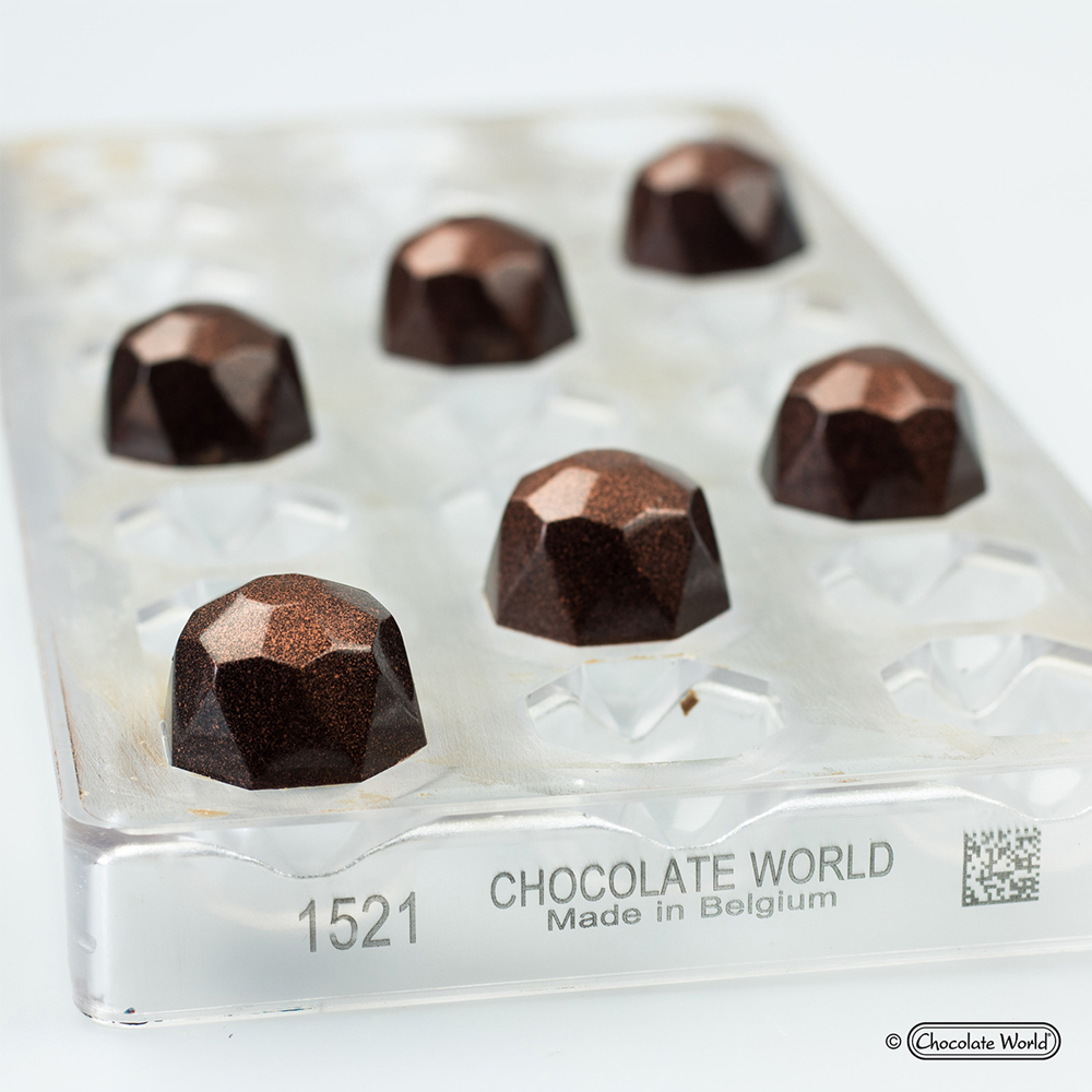 Chocolate World Polycarbonate Chocolate Mold, Diamond Dome, 24 Cavities image 2