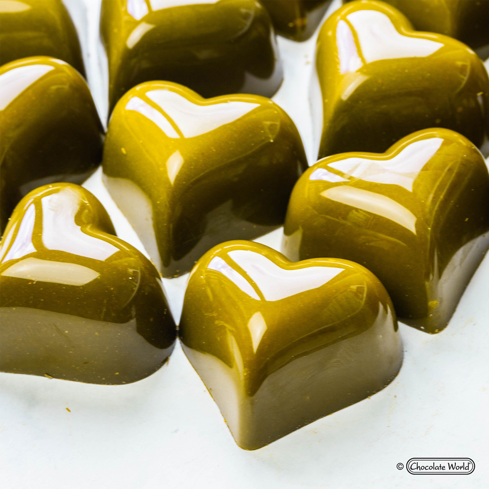 Chocolate World Polycarbonate Chocolate Mold, Small Puffy Heart, 21 Cavities image 2