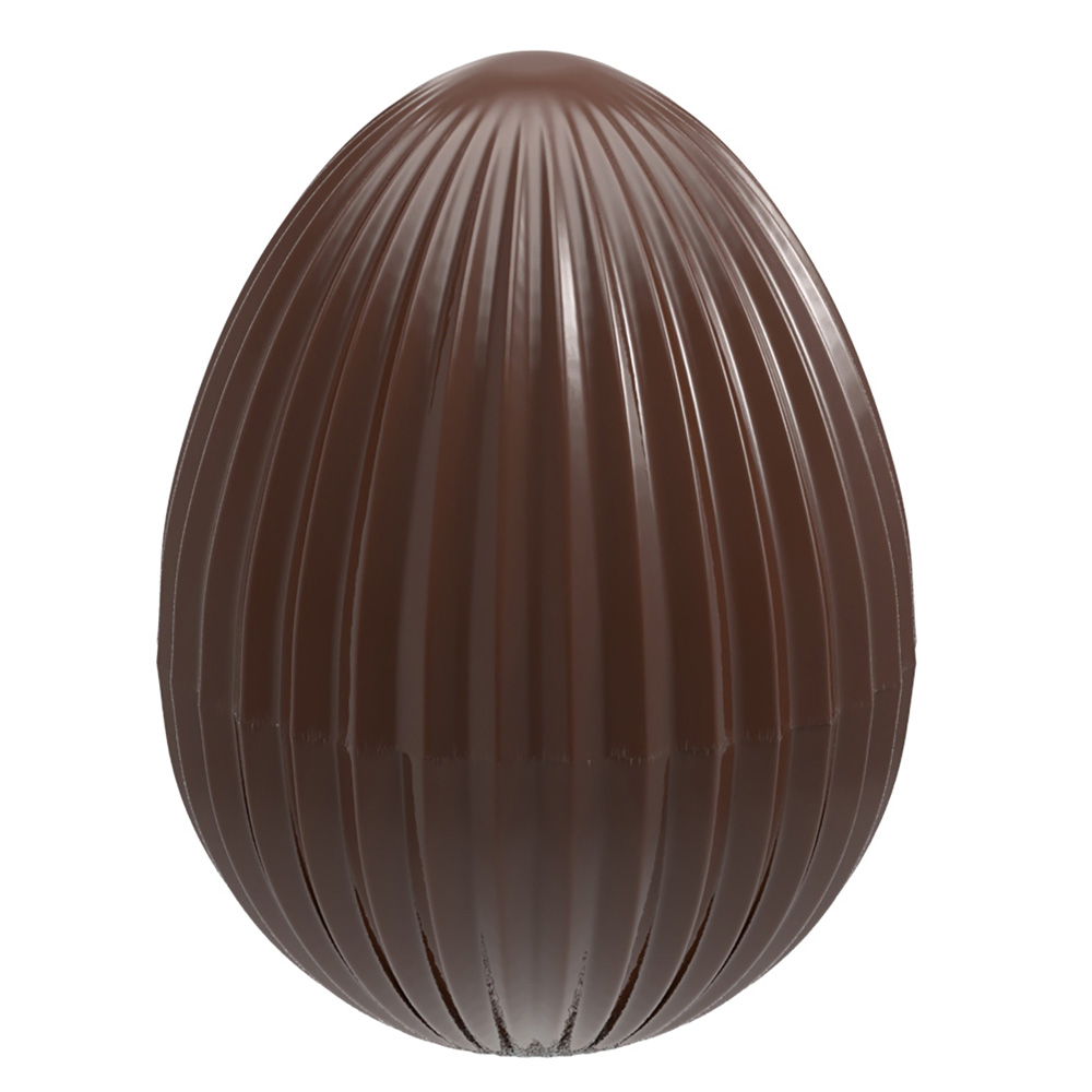 Chocolate World Polycarbonate Chocolate Mold, Pleated Egg Bottom Half, 24 Cavities image 1