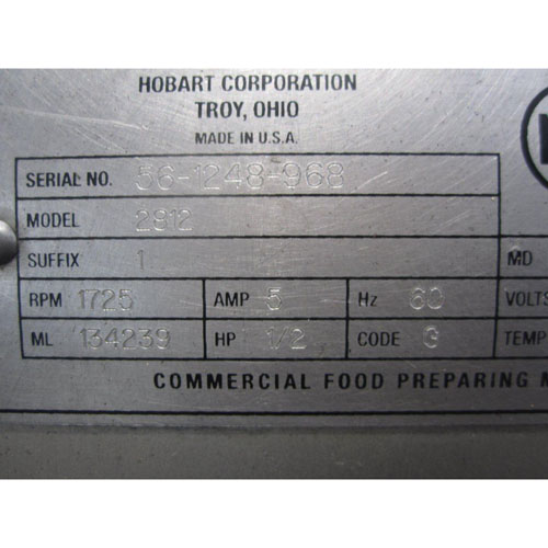 Hobart Meat Slicer Model # 2812 Used Excellent Condition image 4