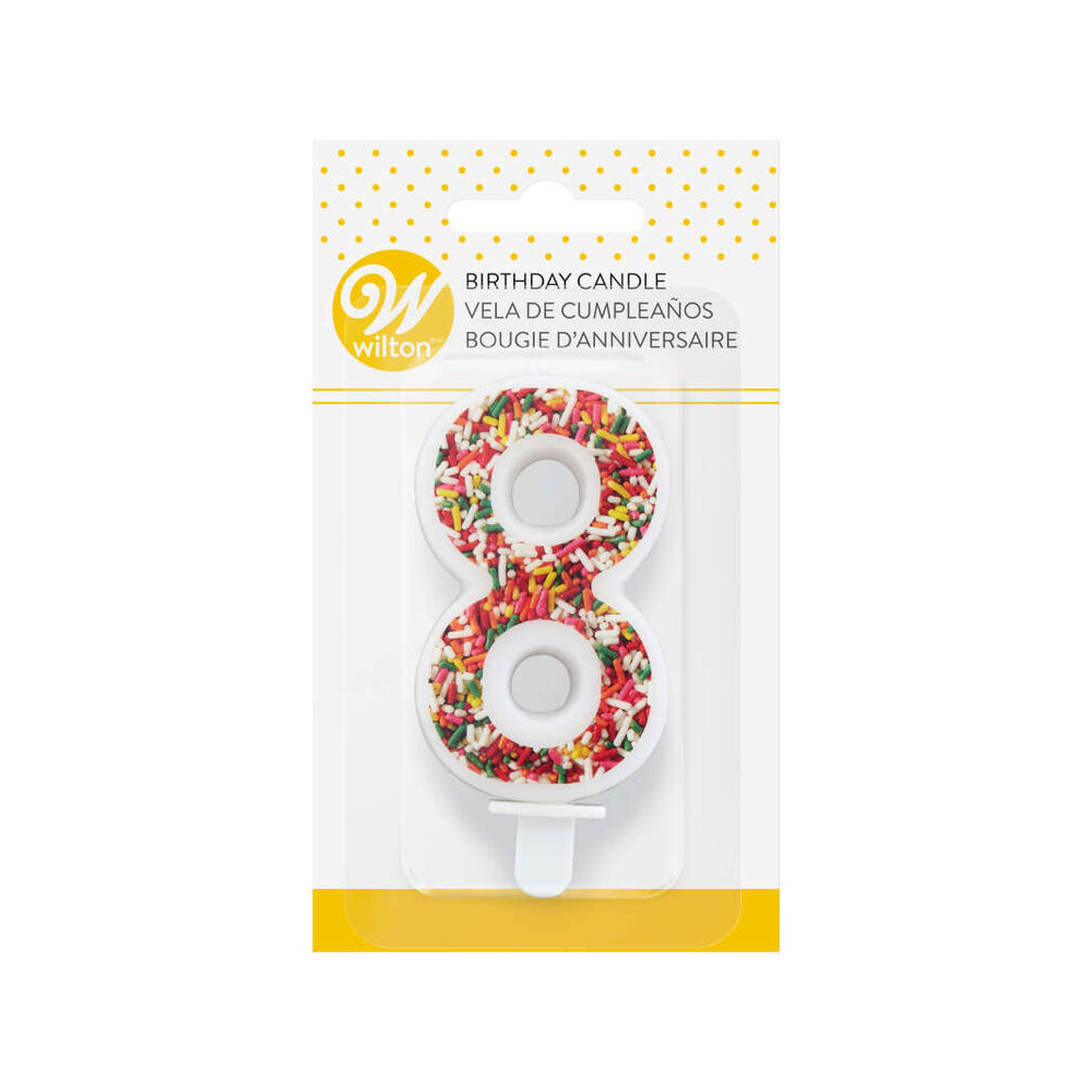 Wilton 'Number Eight' Sprinkle Candle image 3