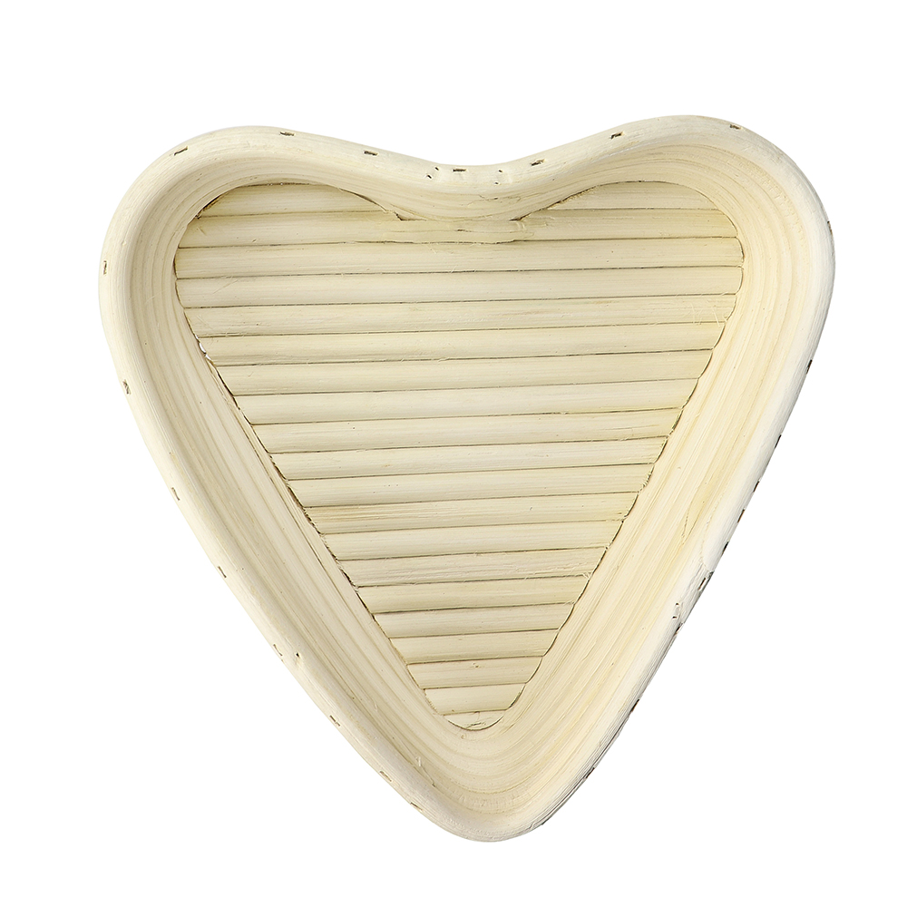 Vollum Heart Brotform Proofing Basket, 8-1/2" x 9" x 2-1/2" Deep image 1