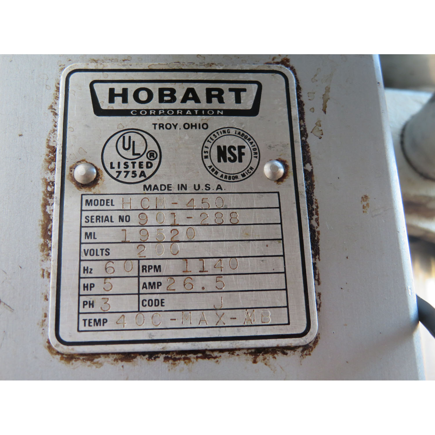 Hobart HCM-450 45 Quart Vertical Cutter Mixer, Used Excellent Condition image 4