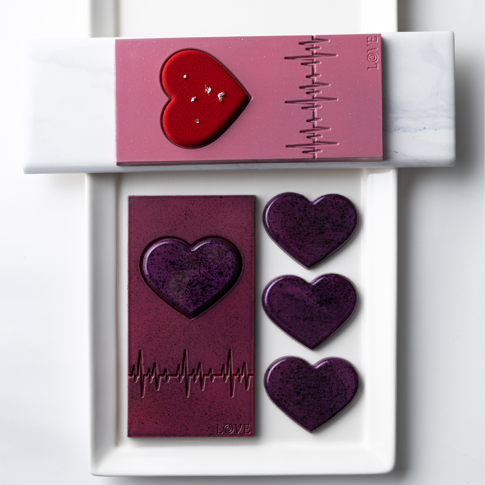 Greyas Polycarbonate Chocolate Molds, Heartbeat Bar Set by Luis Amado image 3