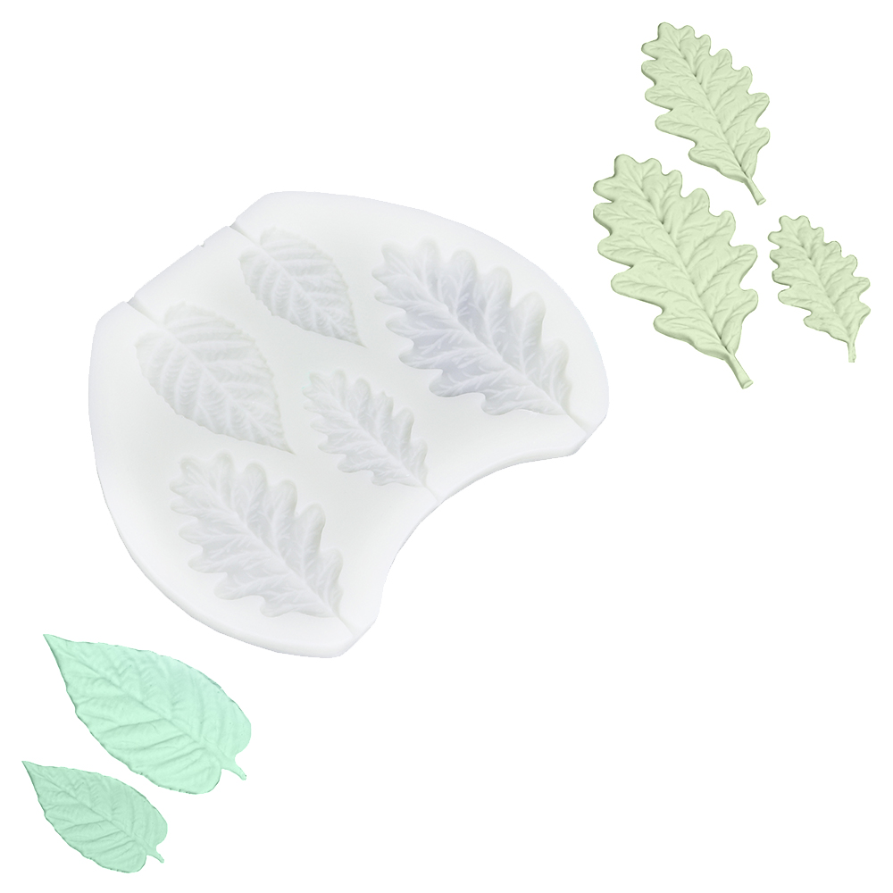 O'Creme Silicone Blackberry & Oak Leaves Fondant Mold image 1