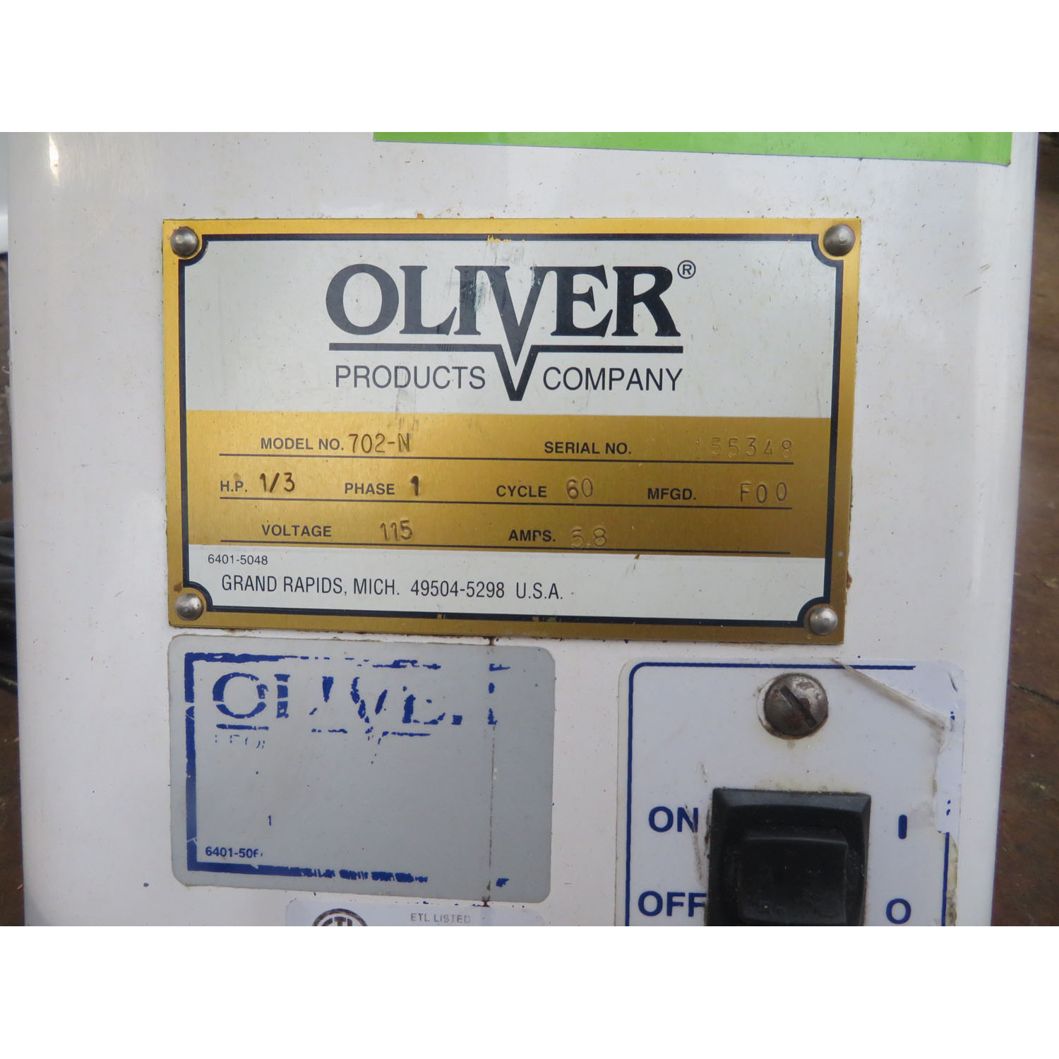 Oliver 702N Bagel Slicer, Used Great Condition image 1