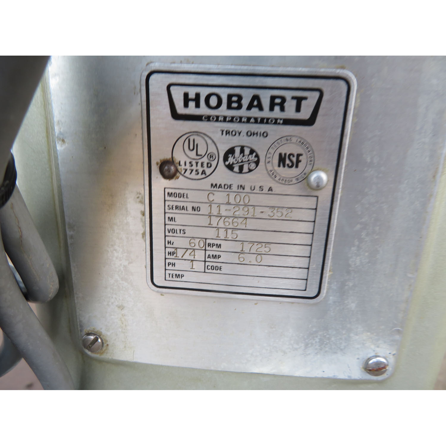 Hobart 10 Quart C100 Mixer, Used Excellent Condition image 3