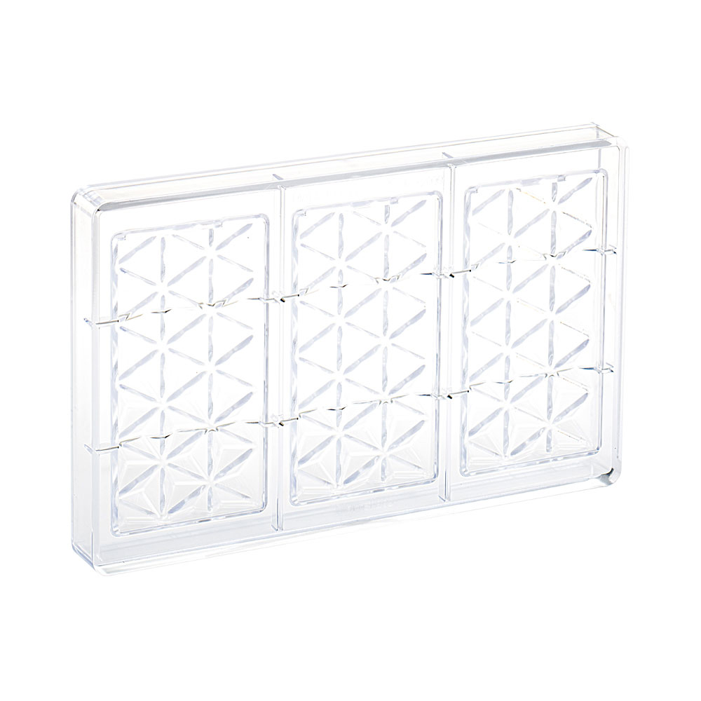 Martellato Clear Polycarbonate Chocolate Mold, Connected-Pyramids Tablet image 2