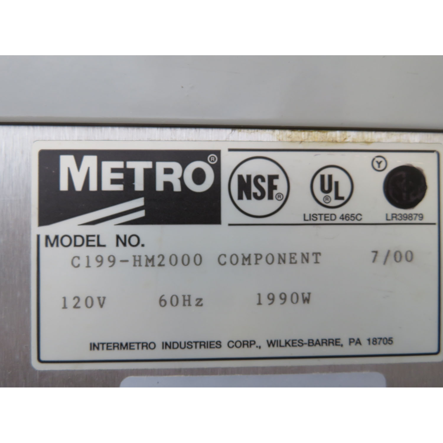 Metro C199-HM2000 Heating Cabinet Food Warmer, Used Very Good Condition image 4