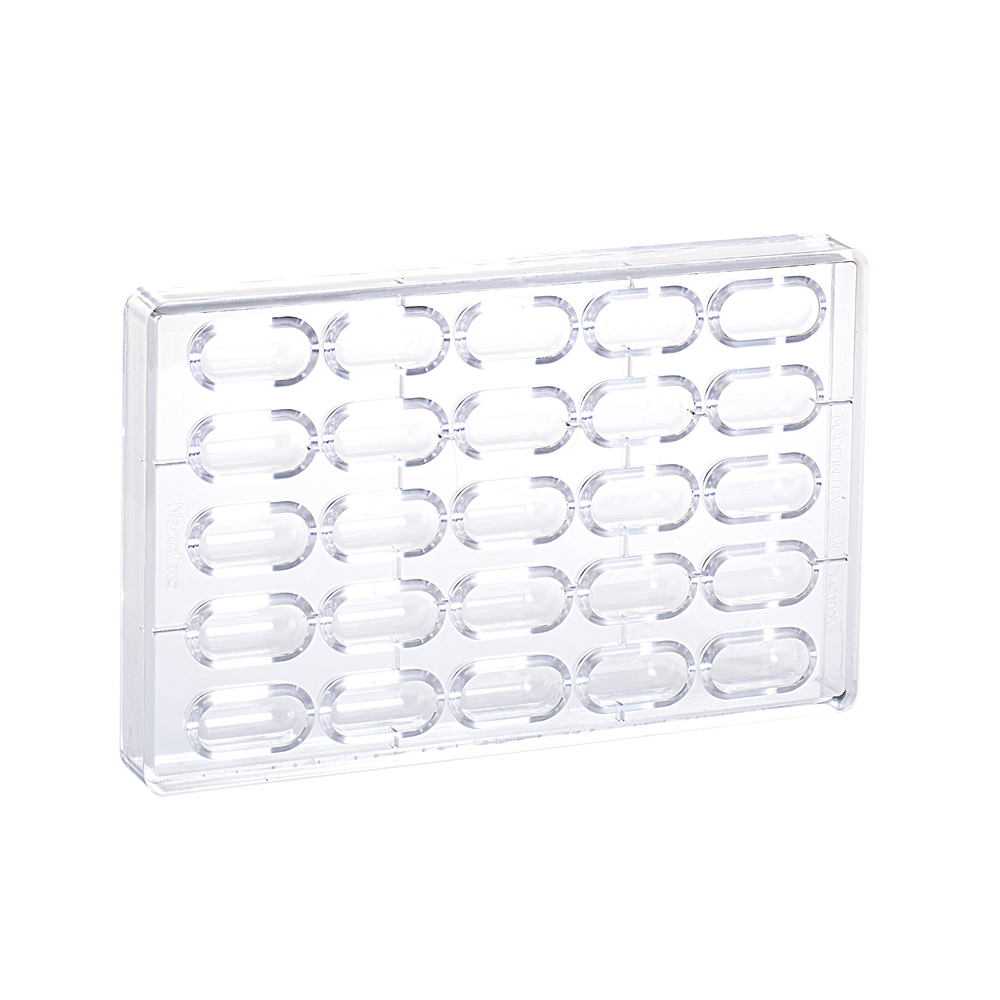 Martellato Clear Polycarbonate Chocolate Mold, Pill Praline, 25 Cavities image 3