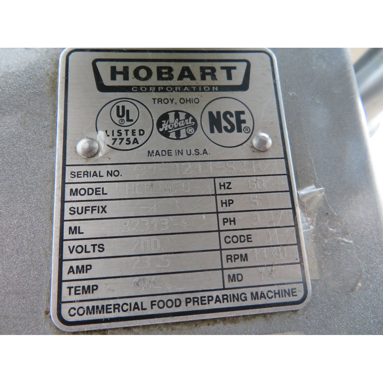 Hobart HCM-450 45 Quart Vertical Cutter Mixer, Used Great Condition image 4