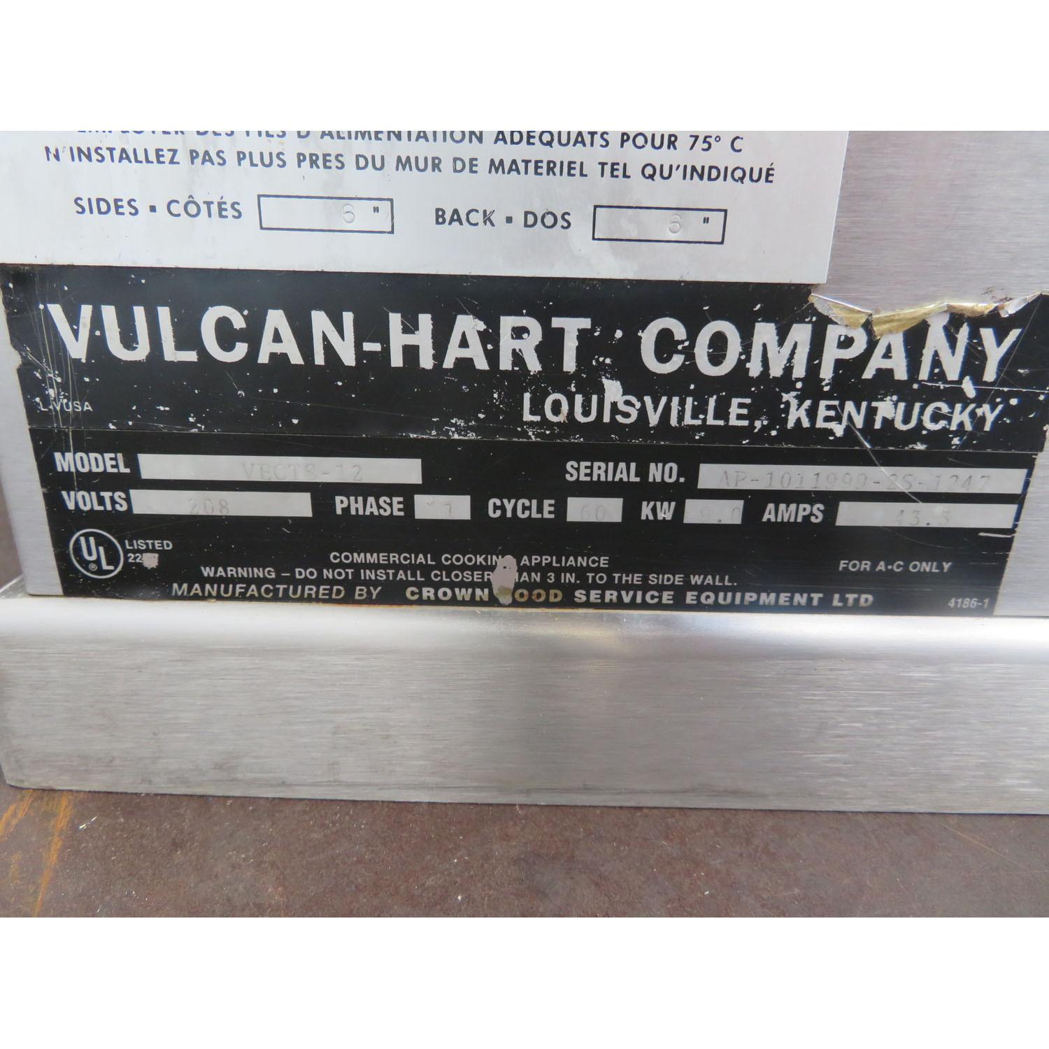 Vulcan VECTS-12, 12 Gallon Electric Tilt Braising Pan, Used Great Condition image 3