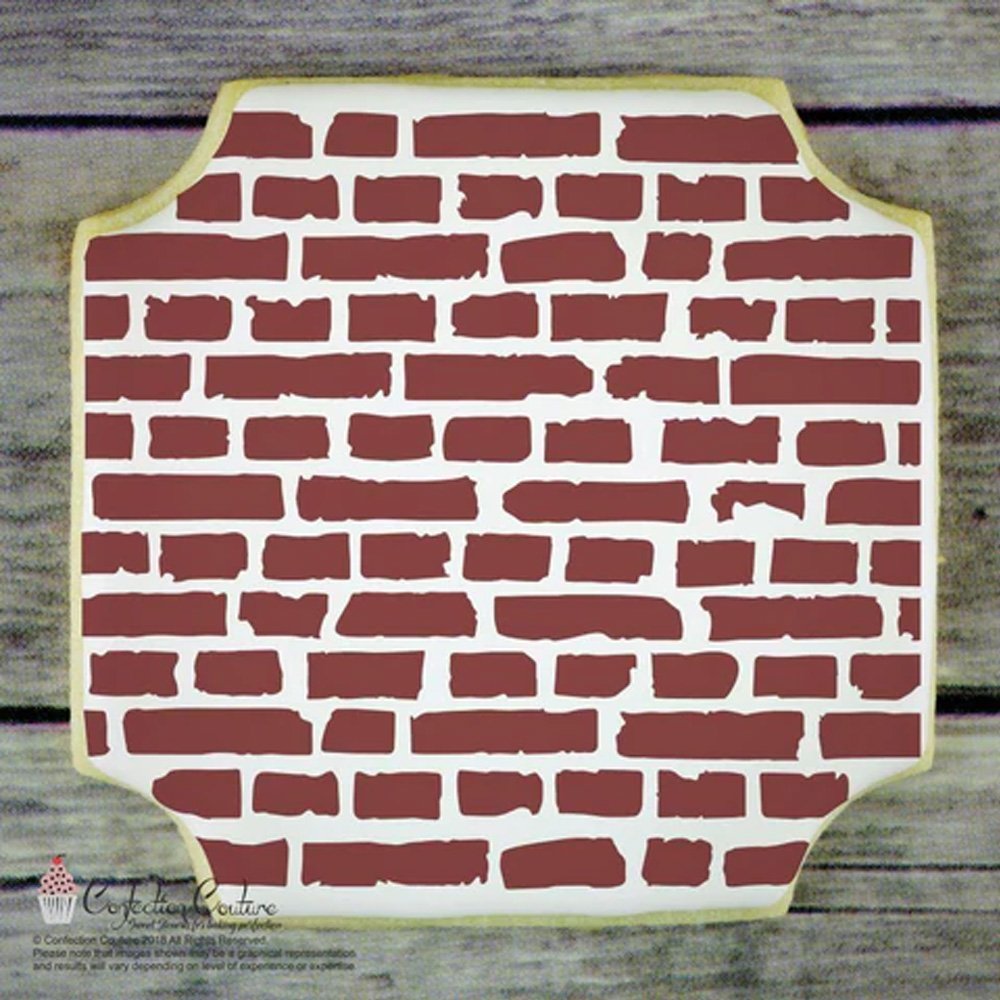 Confection Couture Brick Wall Background Cookie Stencil image 1